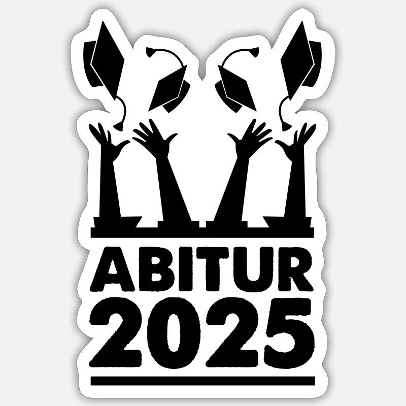 Abitur 2025 - Sticker taille S (10 x 10 cm) - blanc mat