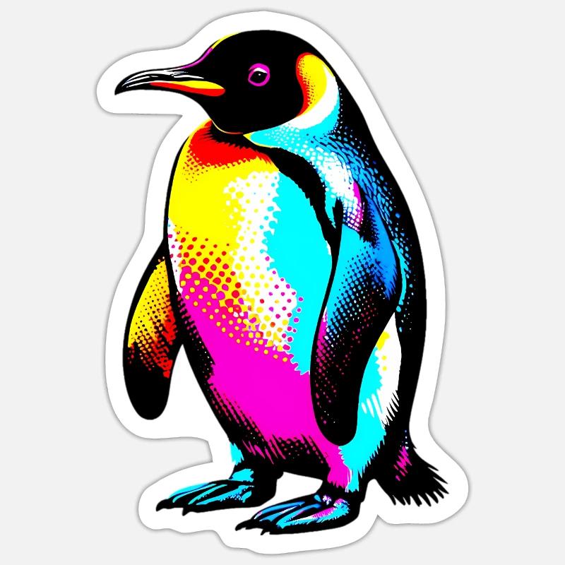 Penguin - Sticker size S (10 x 10 cm) - white matte