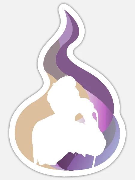 Karaoke Tenor Singen - Sticker Größe S (10 x 10 cm) - Mattweiß