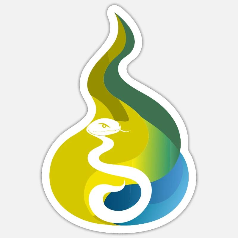 snake snake bite - Sticker size S (10 x 10 cm) - white matte