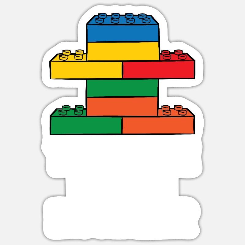 Brick Builder Brick Building Master Builder Sticker size S (10 x 10 cm)