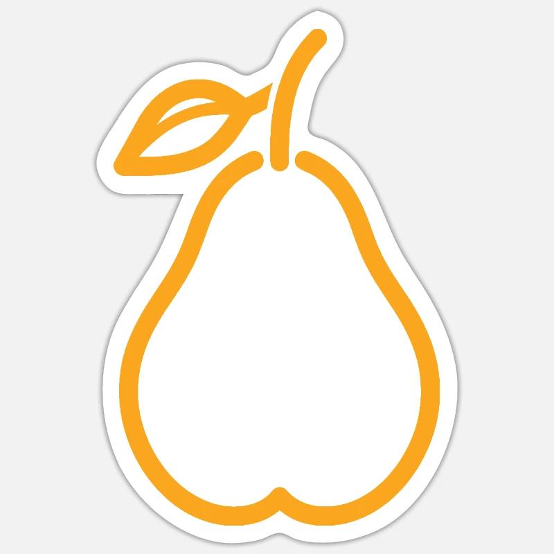 Pear - Sticker size S (10 x 10 cm) - white matte