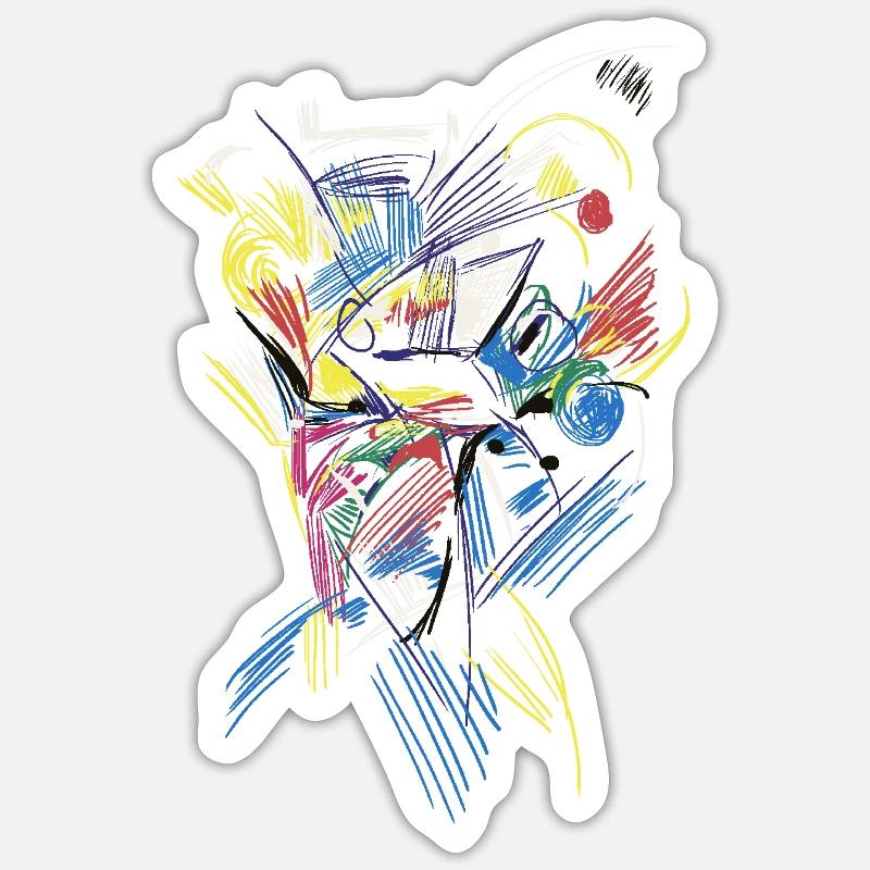 abstract - Sticker size S (10 x 10 cm) - white matte