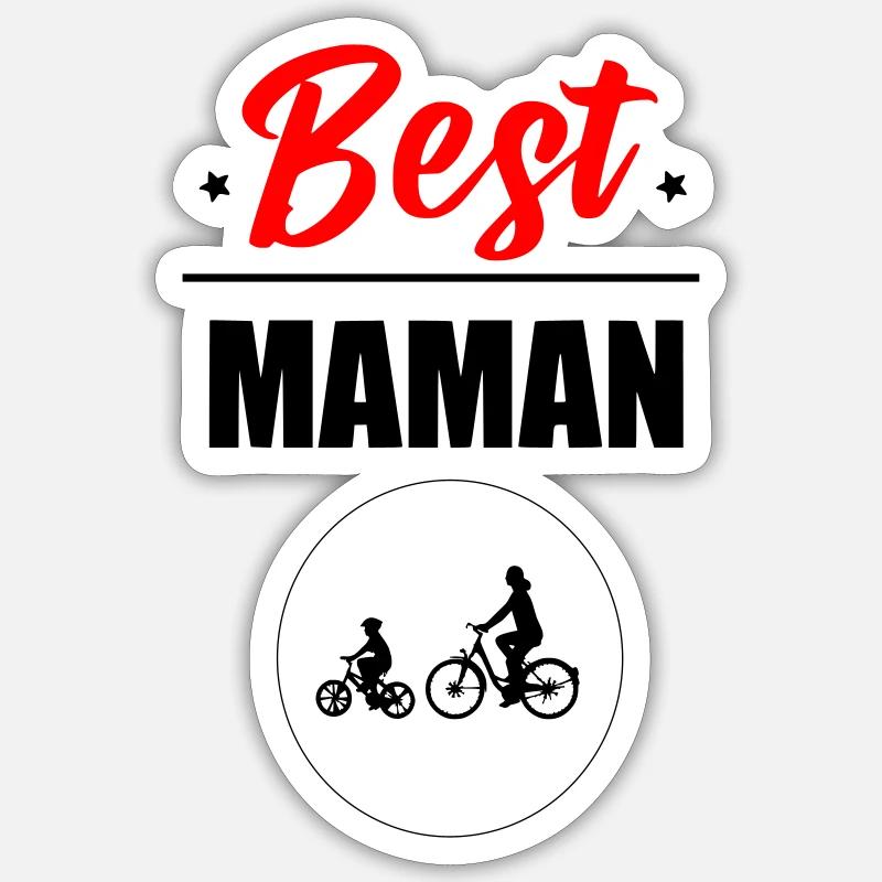 Beste Mama - Sticker Größe S (10 x 10 cm) - Mattweiß