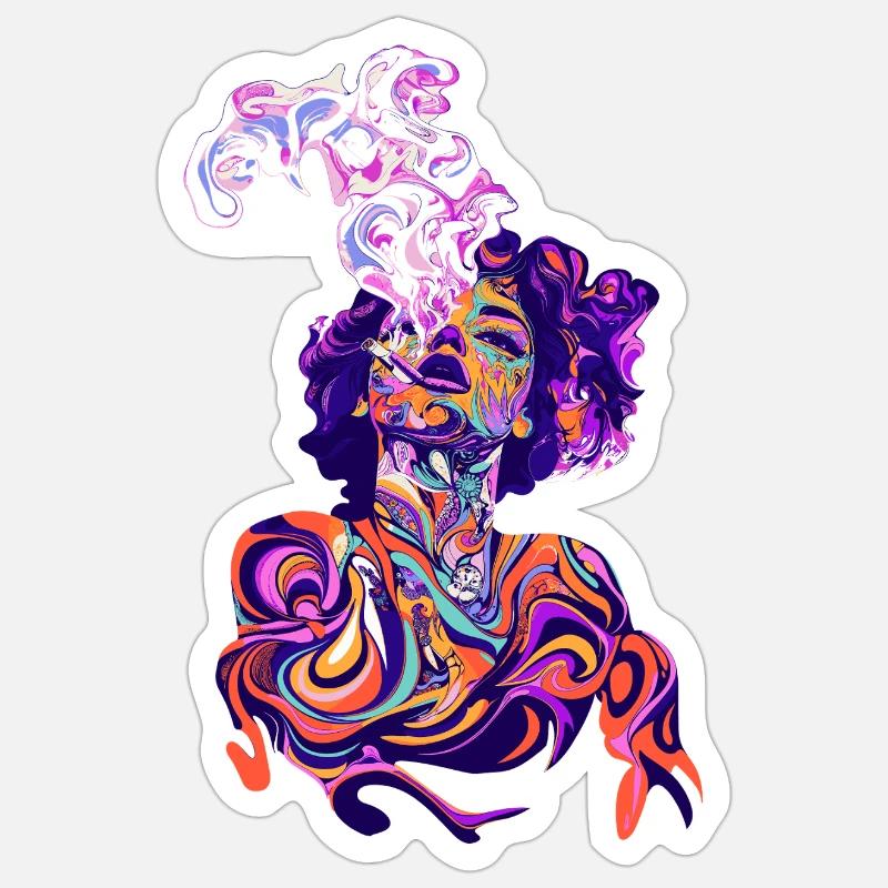 Psychedelic Magic Art Sticker size S (10 x 10 cm)
