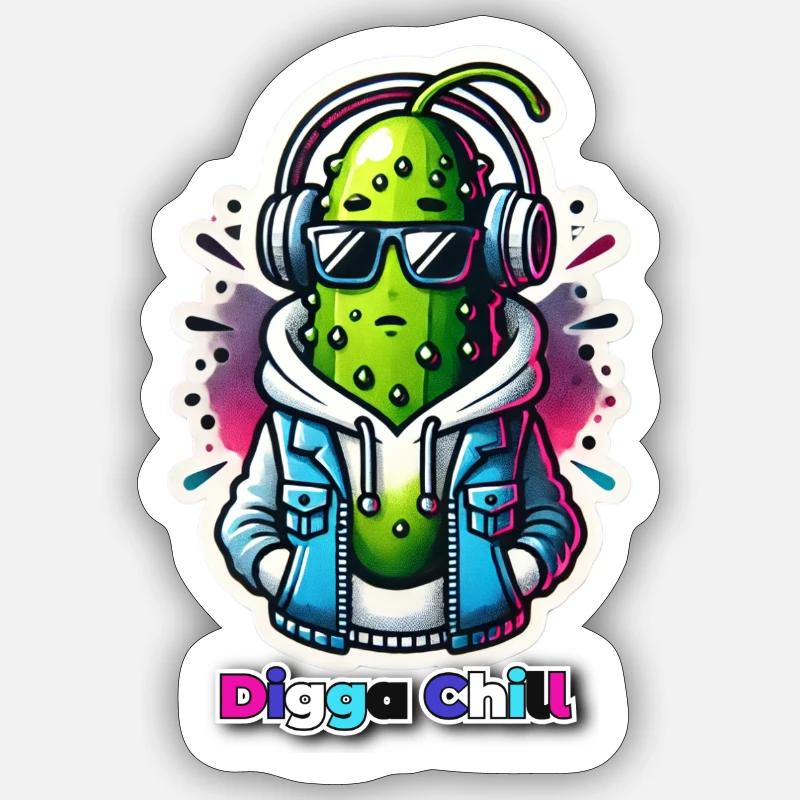 Digga Chill - Sticker size S (10 x 10 cm) - white matte