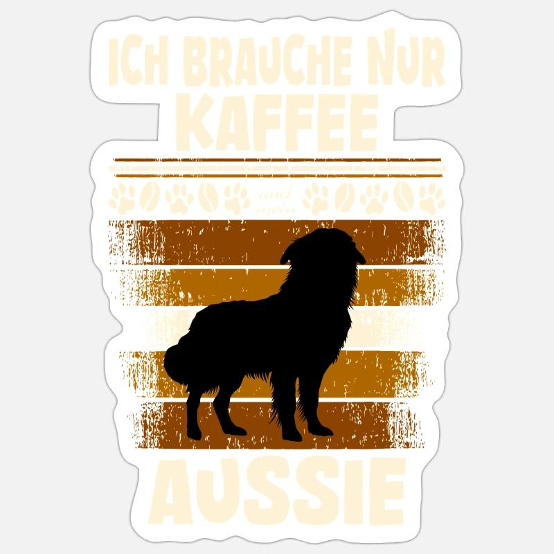 Aussie australian sheperd - Sticker Größe S (10 x 10 cm) - Mattweiß