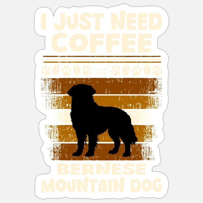 Bouvier bernois - Sticker taille S (10 x 10 cm) - blanc mat
