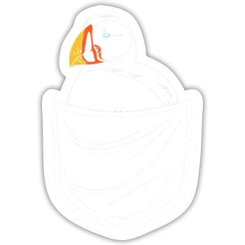 Papageientaucher Puffin - Sticker Größe S (10 x 10 cm) - Mattweiß - Vorne