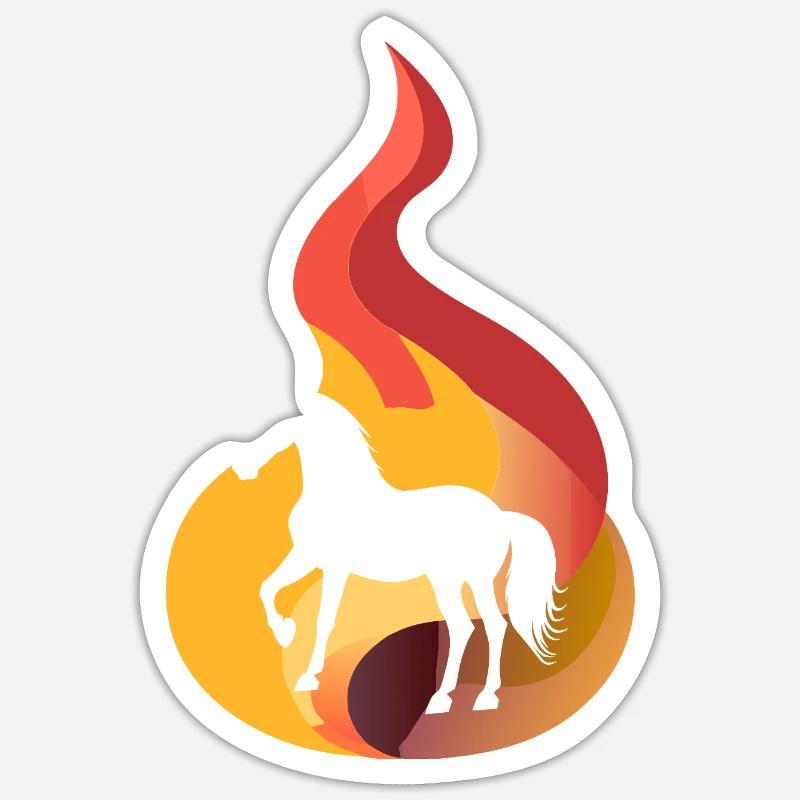 Pferd Wildpferd Hufe Sticker Größe S (10 x 10 cm)