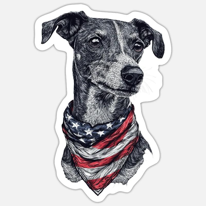 Whippet - Sticker Größe S (10 x 10 cm) - Mattweiß