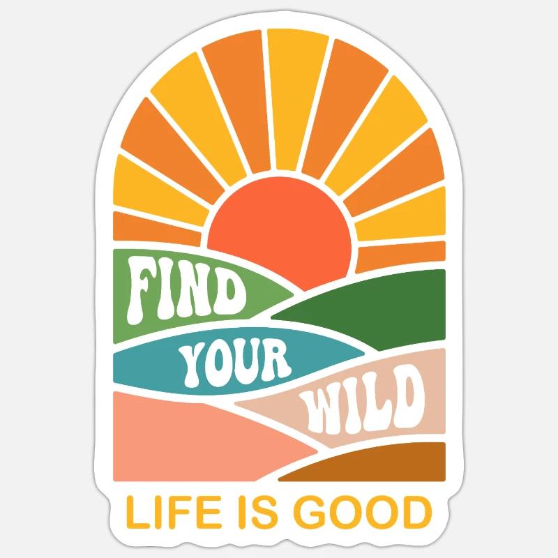 Find your wild - Sticker size S (10 x 10 cm) - white matte