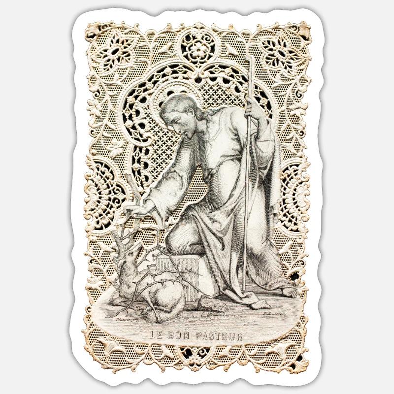 Le Bon Pasteur - Der gute Hirte Sticker Größe S (10 x 10 cm)