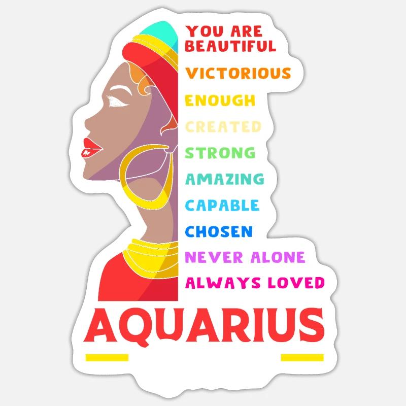 Sternzeichen Wassermann Sticker Größe S (10 x 10 cm)