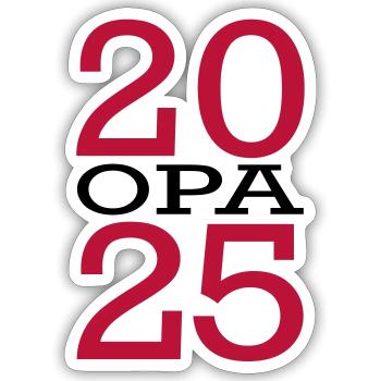 2025 Opa - Sticker Größe S (10 x 10 cm) - Mattweiß - Vorne