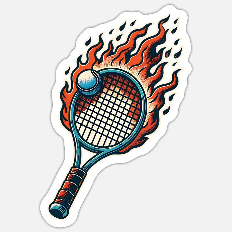 Badminton - Sticker taille S (10 x 10 cm) - blanc mat