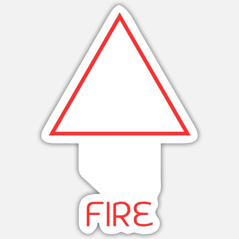 Feuer-Element - Sticker Größe S (10 x 10 cm) - Mattweiß