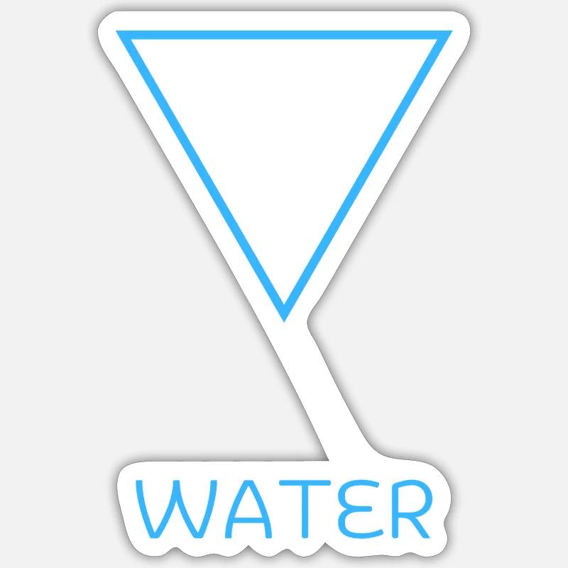 Water Element - Sticker size S (10 x 10 cm) - white matte