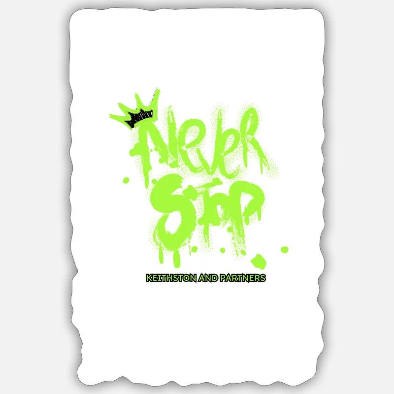 FRANCAIS NEVER - Sticker taille S (10 x 10 cm) - blanc mat