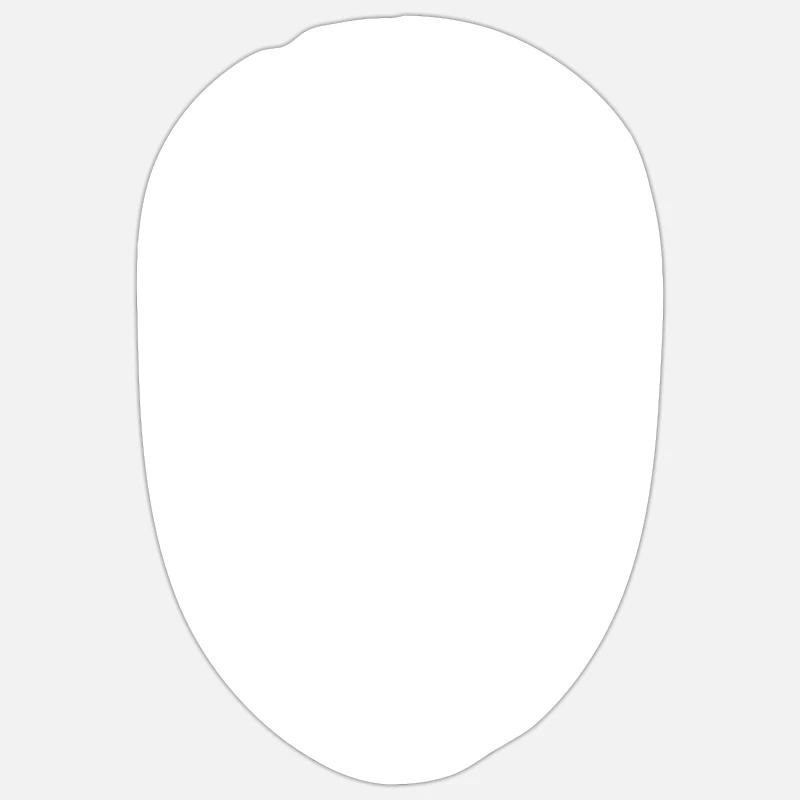 Masque - Sticker taille S (10 x 10 cm) - blanc mat