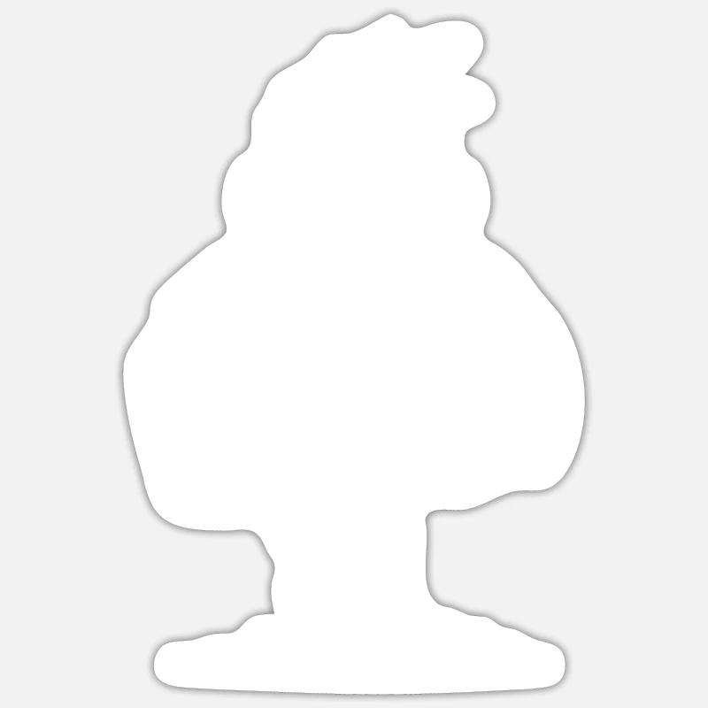 Grinning referee with ball - Sticker size S (10 x 10 cm) - white matte