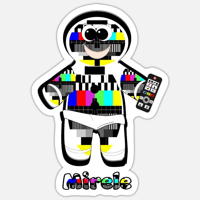 Mirele - Sticker taille S (10 x 10 cm) - blanc mat
