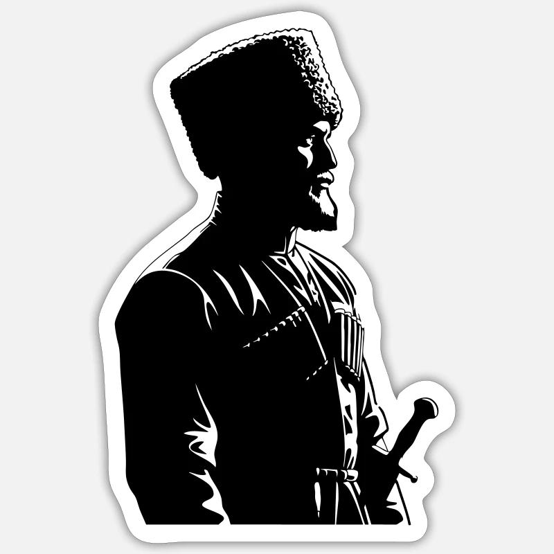 Шейх Мансур - Sticker taille S (10 x 10 cm) - blanc mat