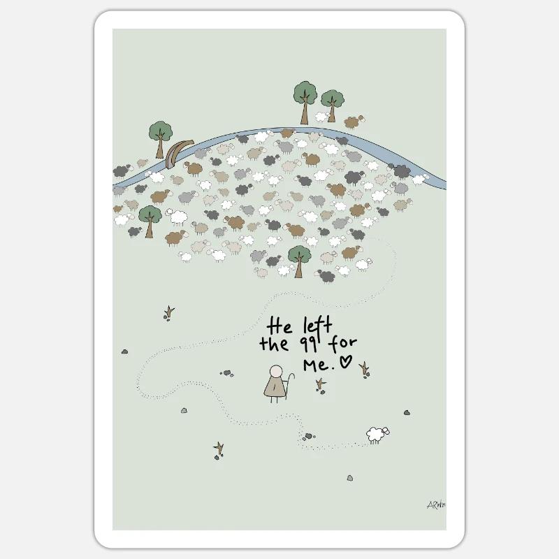 Bon Pasteur Sticker taille S (10 x 10 cm)