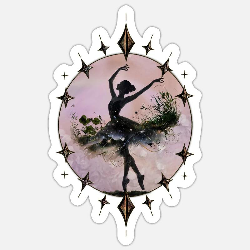 Dancing dancer - Sticker size S (10 x 10 cm) - white matte