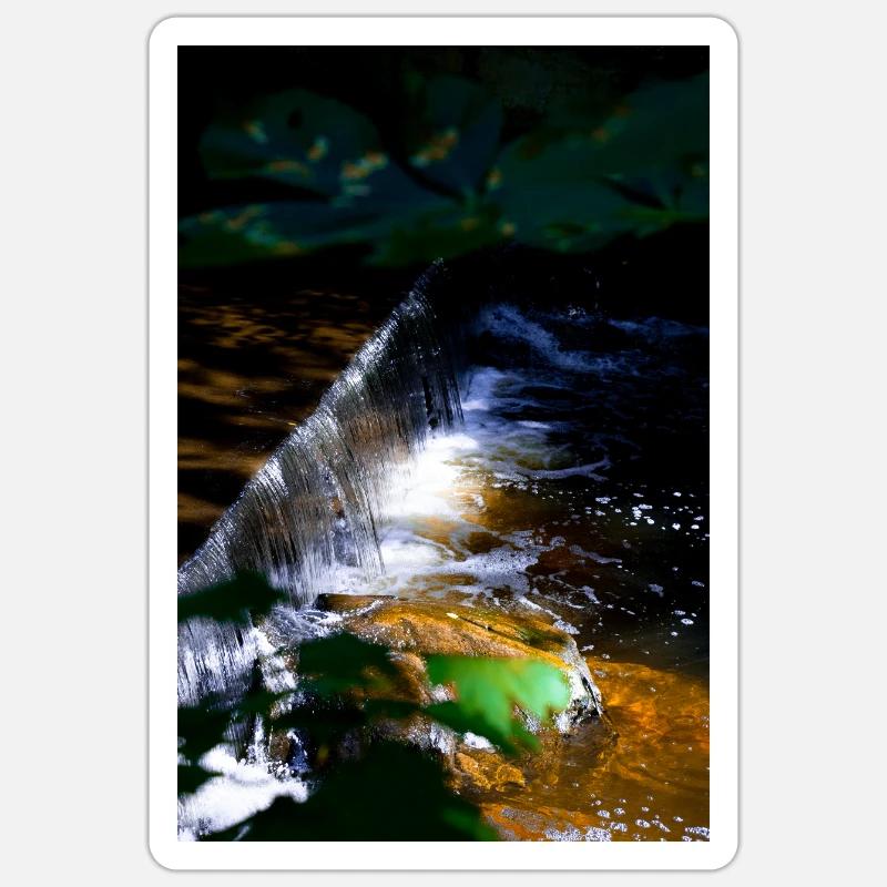 Moonlight Waterfall Riverbed Sticker size S (10 x 10 cm)