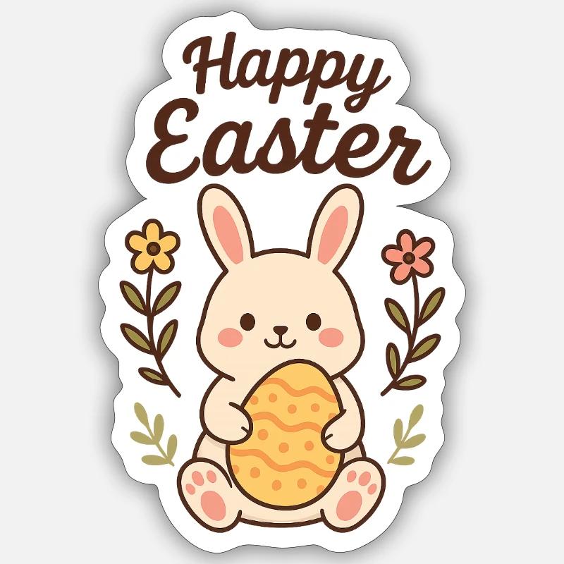 Bunny with an Easter Egg Sticker size S (10 x 10 cm)