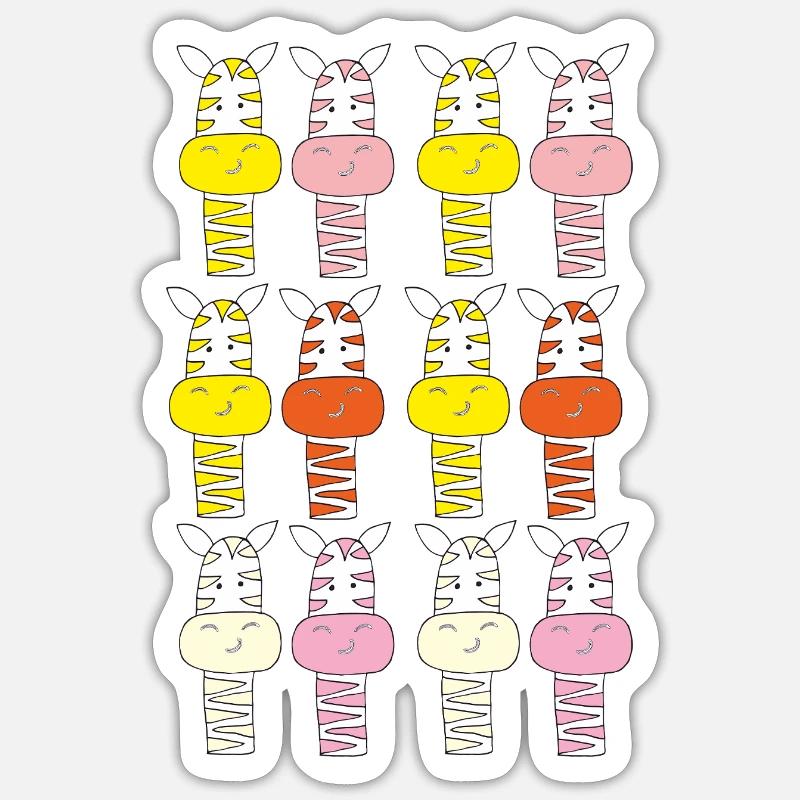 Zebra Pattern Sticker size S (10 x 10 cm)