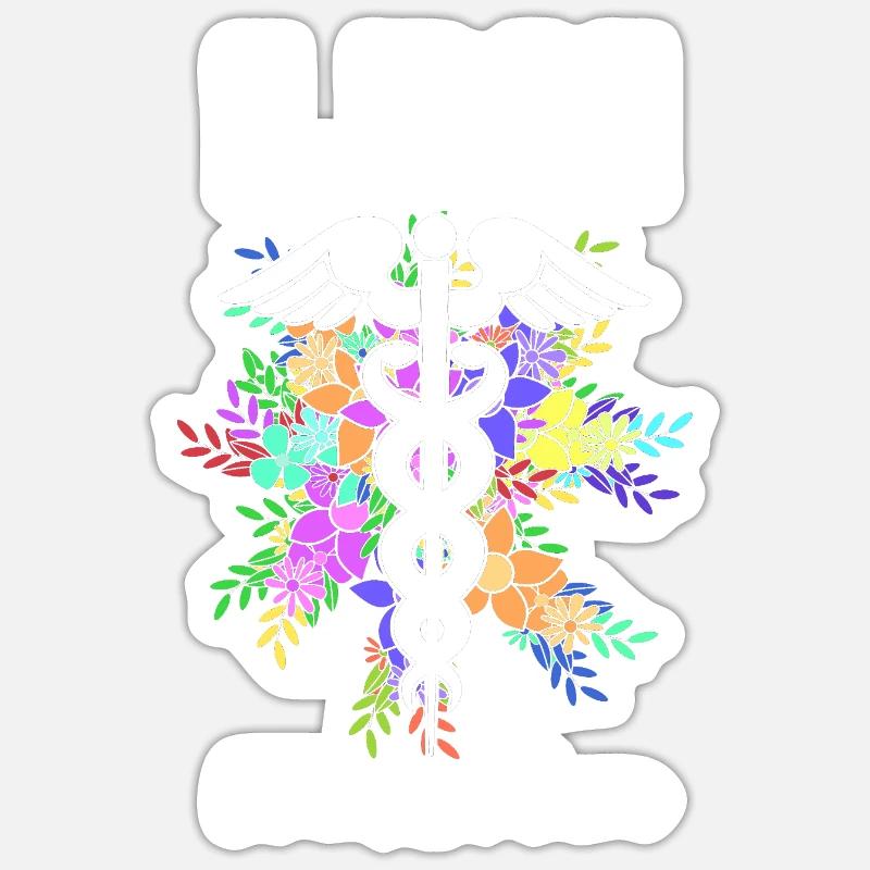 Infirmière Infirmière Infirmière - Sticker taille S (10 x 10 cm) - blanc mat