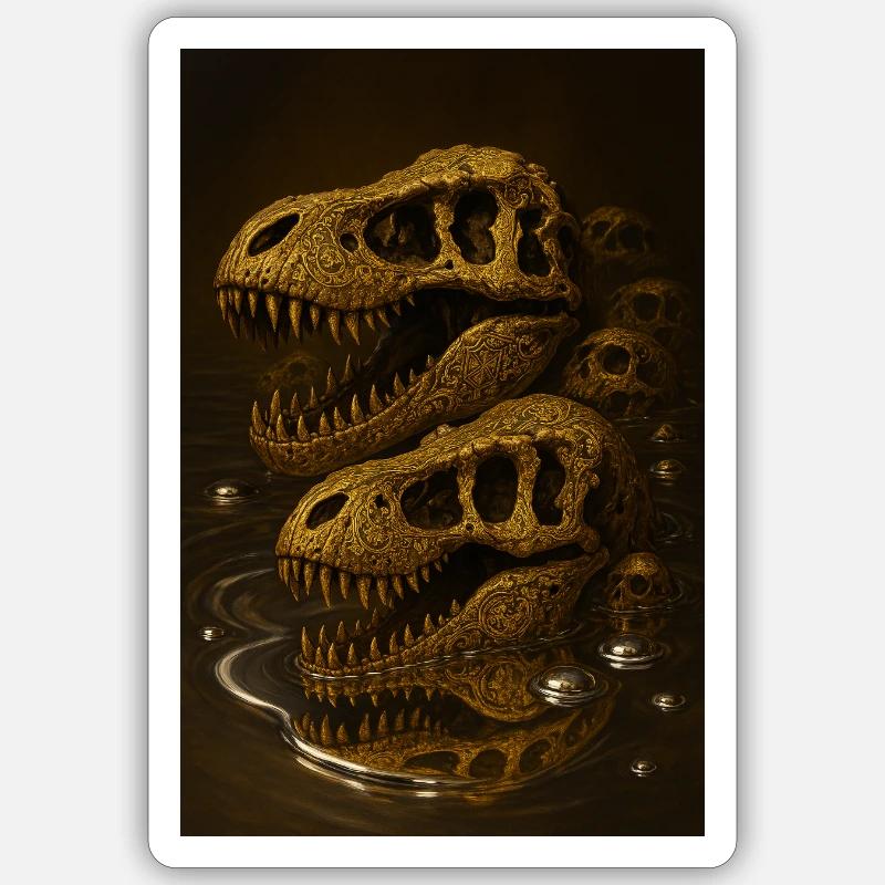 JuwelsOfPrehistory - Sticker size S (10 x 10 cm) - white matte