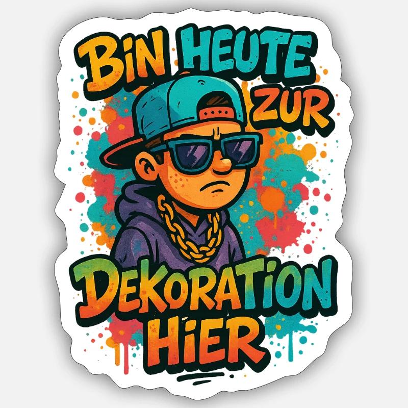 GRAFFITI - Sticker Größe S (10 x 10 cm) - Mattweiß