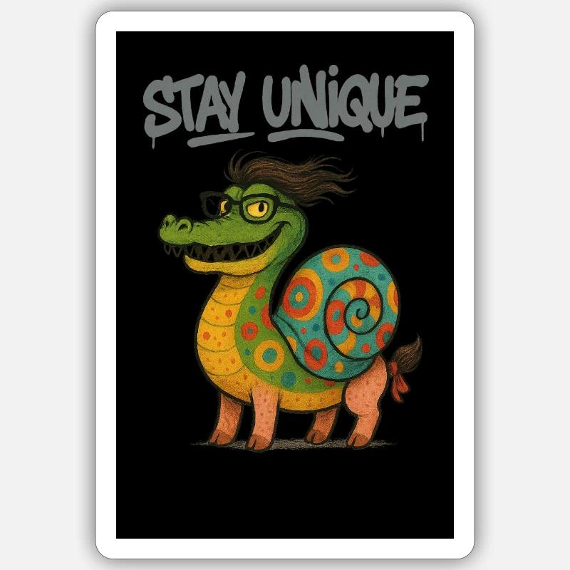 Stay Unique - Sticker Größe S (10 x 10 cm) - Mattweiß