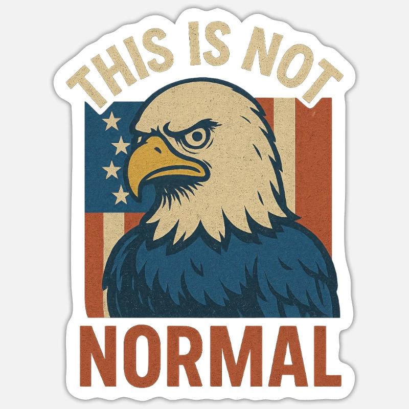 Kein normaler Patriot Eagle - Sticker Größe S (10 x 10 cm) - Mattweiß