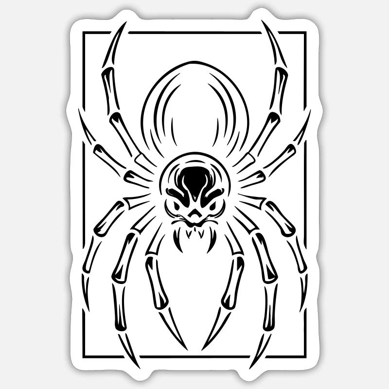 Stilisierte Spinne Sticker Größe S (10 x 10 cm)