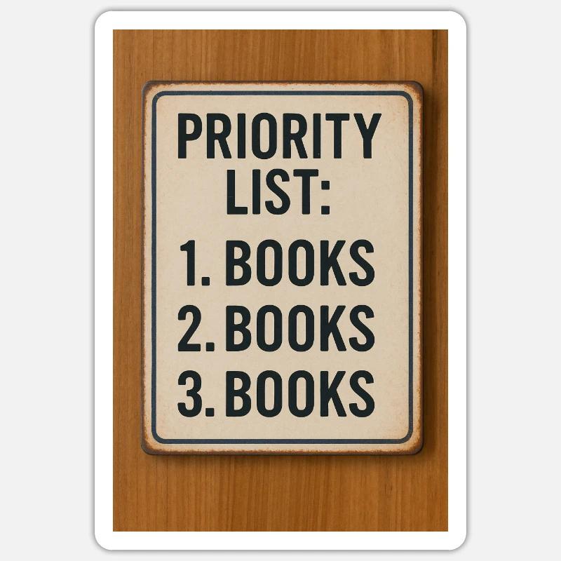 Priorité - Sticker taille S (10 x 10 cm) - blanc mat