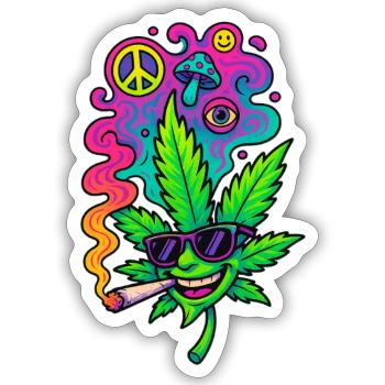 GreenGlow - Sticker Größe S (10 x 10 cm) - Mattweiß - Vorne
