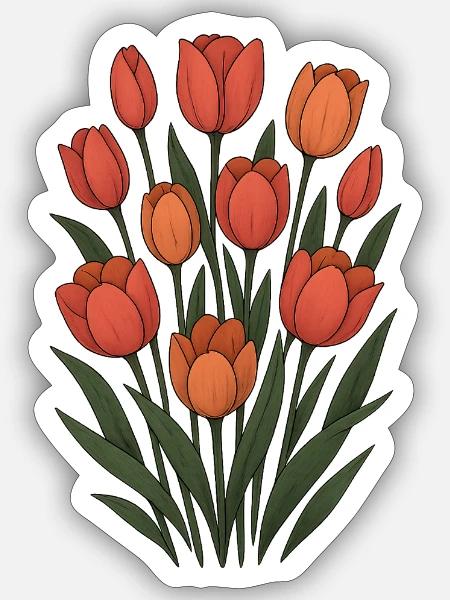 - Sticker size S (10 x 10 cm) - white matte