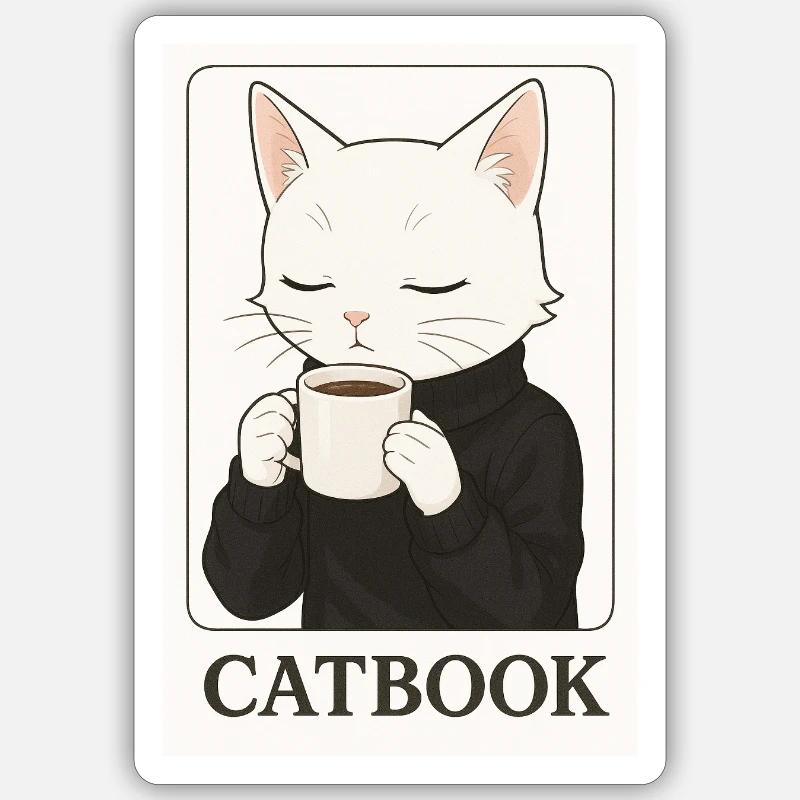 Catbook Sticker taille S (10 x 10 cm)