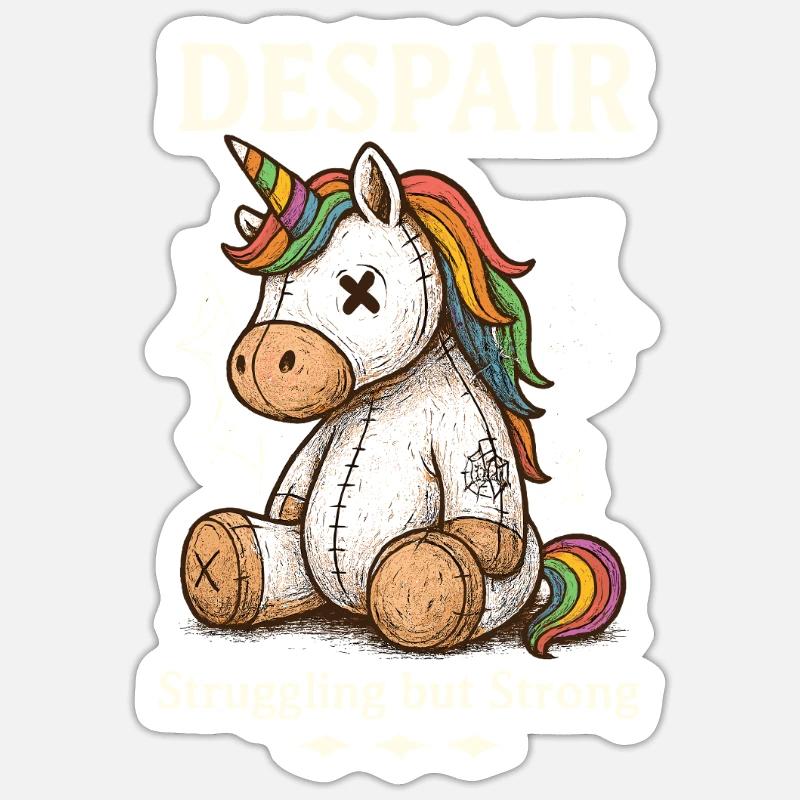 Despair - Sticker Größe S (10 x 10 cm) - Mattweiß