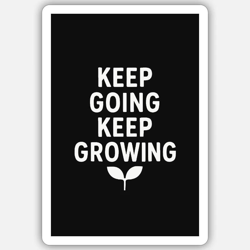 Keep Going - Sticker Größe S (10 x 10 cm) - Mattweiß