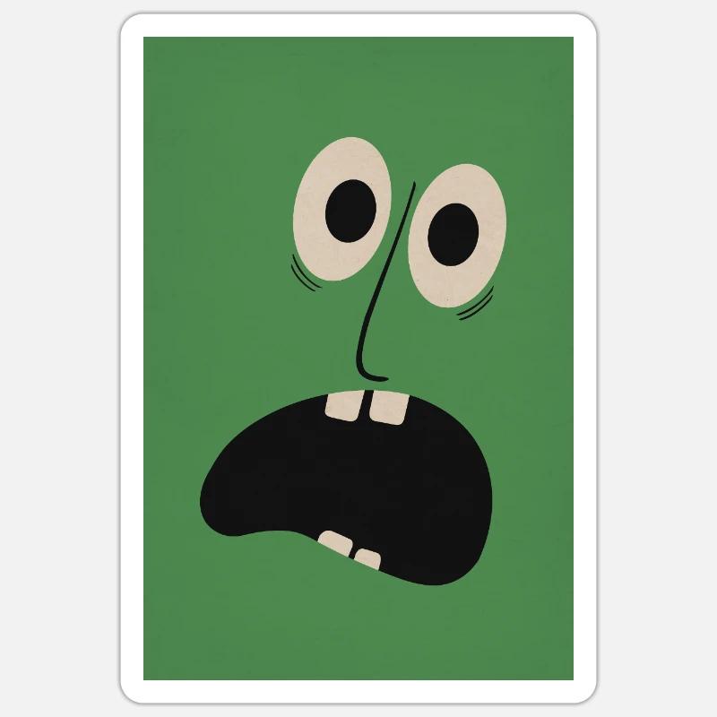 ach du Scheisse - Sticker Größe S (10 x 10 cm) - Mattweiß