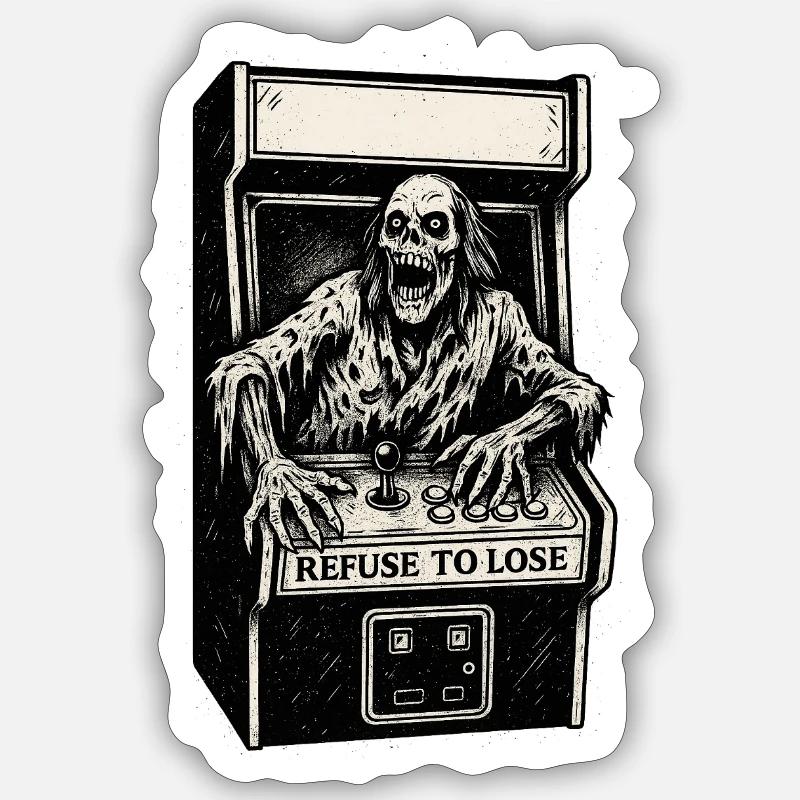 Arcade Squelette Sticker taille S (10 x 10 cm)