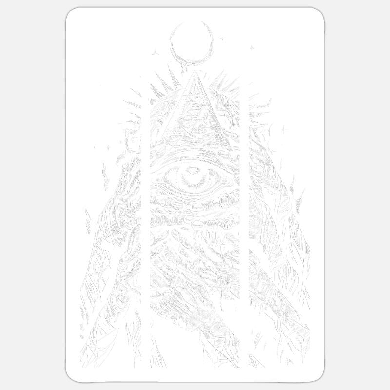 Pyramid eye punk style - Sticker size S (10 x 10 cm) - white matte