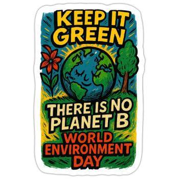 Erdbewusstsein Earth Day Design - Sticker Größe S (10 x 10 cm) - Mattweiß - Vorne