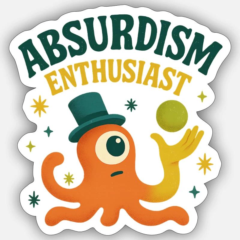 Enthousiaste de l’absurde - Sticker taille S (10 x 10 cm) - blanc mat