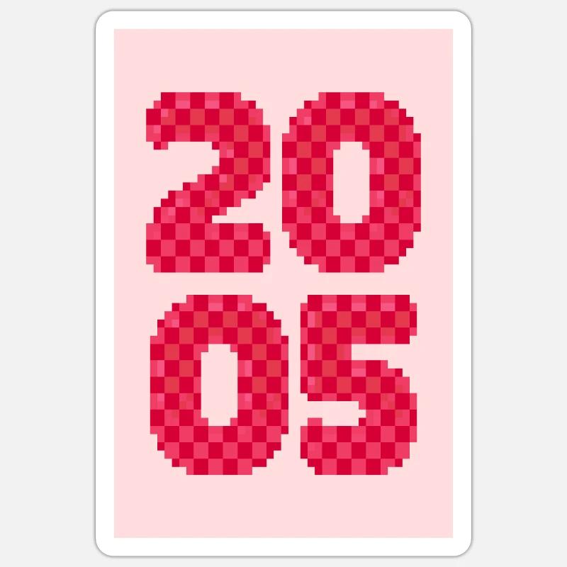 Affiche 2005 - Sticker taille S (10 x 10 cm) - blanc mat